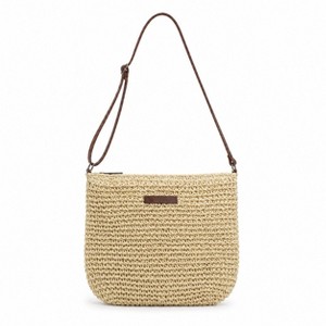 Alilang Textured Woven Crossbody Bag with Zip Closure Adjustable
