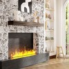 APRILSOUL Dark Chocolate Rustic Elegance Handcrafted Pine Wood Fireplace Mantel - 2 of 4