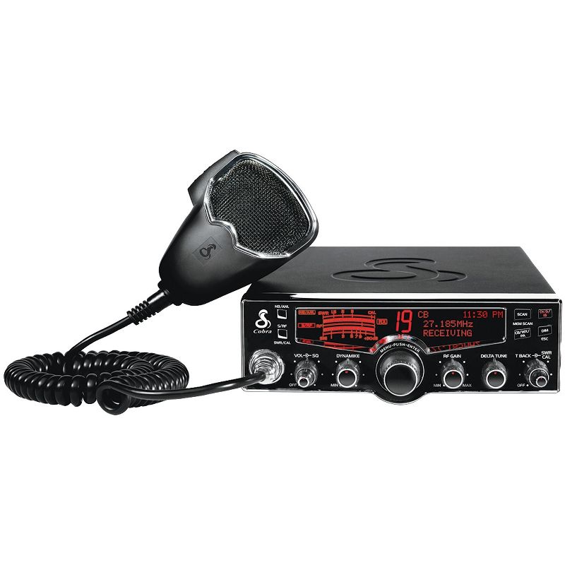 Cobra 40-Channel CB Radio with 4-Color LCD Display and Microphone, Black, 29 LX, 1 of 6