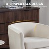 NicBex Velvet Accent Chair with Ottoman,Modern Barrel Chair Armchair with Seat Cushion,Accent Chairs for Living Room,Bedroom,Office,Apartment - 2 of 4