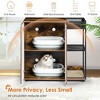 Lirago Rustic Brown Cat Litter Box Enclosure 34.7x18.9x34"-2-Box Furniture with Side Vents - 3 of 4