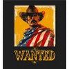 "Wanted" Cowboy With American Flag Adult Crew Neck Short Sleeve Tee - 2 of 2