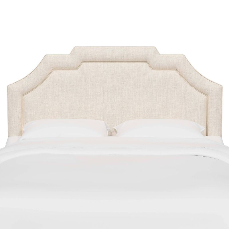 Skyline Furniture Axel Notched Bordered Headboard Linen, 4 of 8