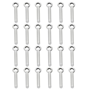 Unique Bargains Metal Bulk Elegant DIY Crafts Jewelry Making Initial Pendant 50 Pcs - 1 of 4
