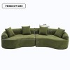 Modern Curved Modular Sectional Sofa with Chenille Upholstery, Compression Sleeper Couch with Cushions for Apartment or Living Room-Tanpinhause - 2 of 4