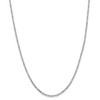 Black Bow Jewelry 2.25mm, 14k White Gold, Flat Figaro Chain Necklace - 3 of 4