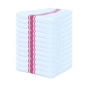 Sloppy Chef Herringbone Kitchen Towel (12 Pack), 15x25, 100% Cotton Tea Towel - 1 of 4
