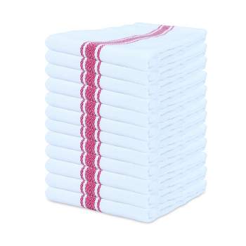 Sloppy Chef Herringbone Kitchen Towel (12 Pack), 15x25, 100% Cotton Tea Towel