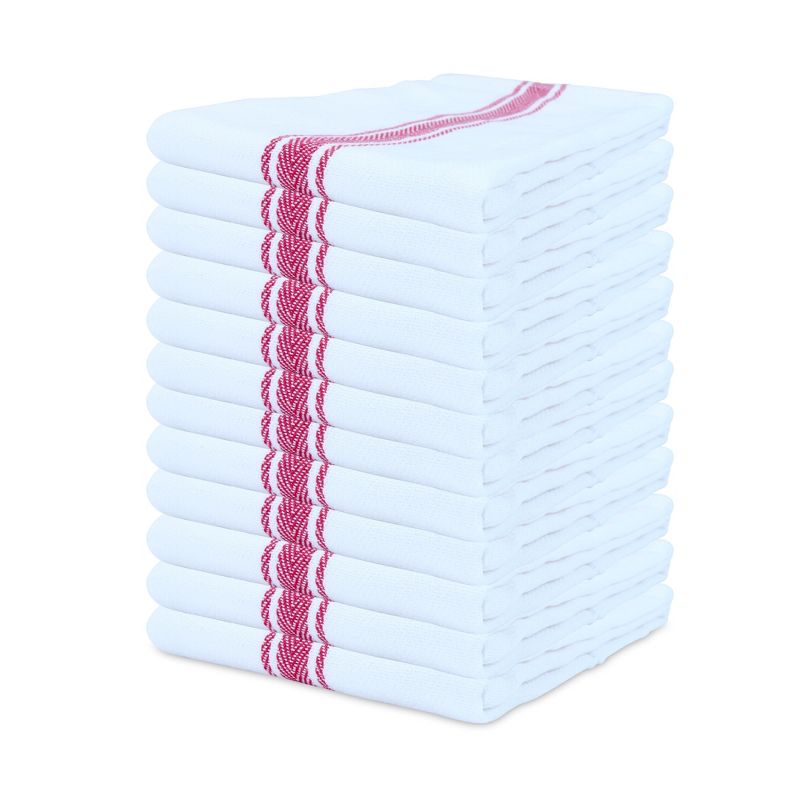 Sloppy Chef Herringbone Kitchen Towel (12 Pack), 15x25, 100% Cotton Tea Towel, 1 of 7