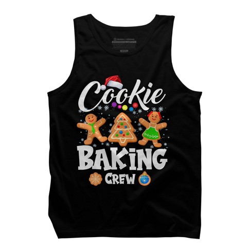 Men's Design By Humans Cookie Baking Crew Christmas By NekoShop Tank Top - image 1 of 4