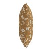 18"x18" Robina Floral Polyester Throw Pillow Ochre - Skyline Furniture: Indoor Square Cushion, Zipper Closure - 2 of 4