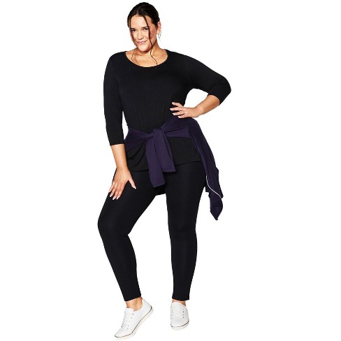 Avenue Women's Plus Size Petite Pull On Ponte Pant - image 1 of 4