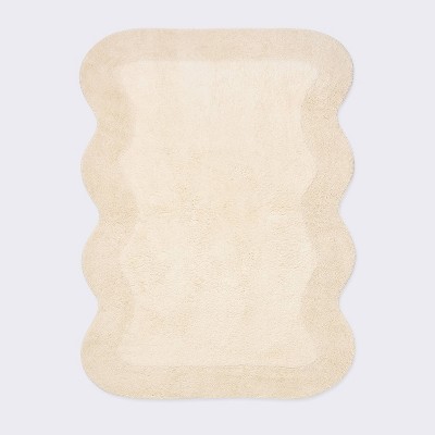 4'x6' Area Rug - Wave Edge/Cream - Cloud Island™