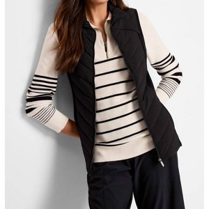 Women's Quilted Knit Trim Puffer Vest - NZT by NIC+ZOE - 1 of 4