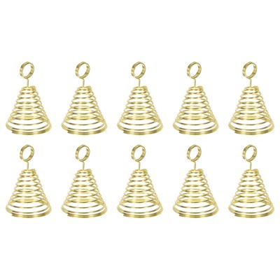 Unique Bargains Metal Pictures Table Number Memo Place Card Holder 10 Pcs