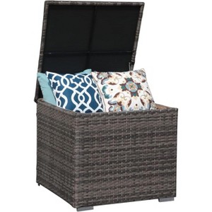 SUGOLD Outdoor Storage Box, Waterproof Deck Box for Patio Furniture, Wicker Storage Bin - 1 of 1