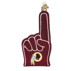 Old World Christmas Blown Glass Ornament for Christmas Tree, Washington Commanders Foam Finger - 1 of 4