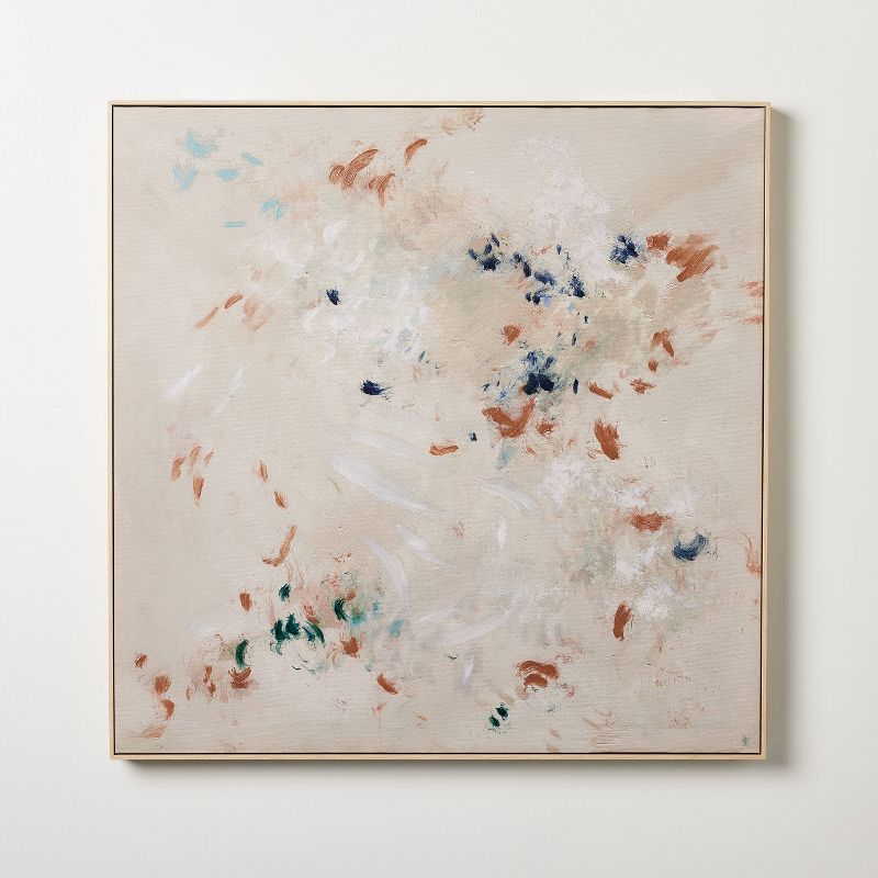 36&#34;x36&#34; Pastel Abstract Framed Wall Art Canvas - Threshold&#8482; designed with Studio McGee, 1 of 12