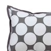 Bacati - MixNMatch Grey Throw Pillow - 3 of 4
