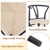 Lyngins 4-Pack Modern Iron Wishbone Dining Chair with Rope-Weaved Seat Cushion, Eco-Friendly Kitchen Chair, Easy Assembly for Dining Room, Living Room - 3 of 4