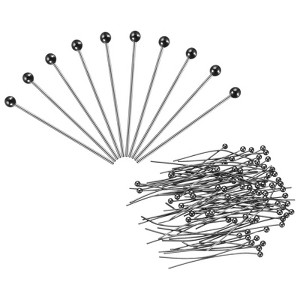 Unique Bargains Brass Silver Plated DIY Craft ewelry Making Ball Head Pins 100 Pcs - 1 of 4