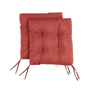 2pc Canvas Tufted Outdoor Bench Cushion Set - Sorra Home - 1 of 3