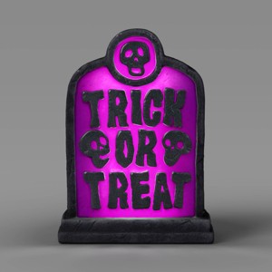 12" Lit Trick or Treat Blow Mold Halloween Decorative Prop Purple - Hyde and EEK! Boutique™ - 1 of 3
