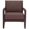 Courtyard Casual Bridgeport II Club Chair Stained Eucalyptus Wood KD  Sunbrella Fabric - 4 of 4