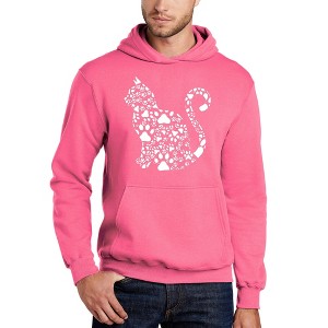 LA Pop Art Cat Claws - Men's Word Art Hooded Sweatshirt - 1 of 4