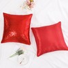 PiccoCasa Decors Sequin Pillow Covers Shiny Sparkling Comfy Satin Cushion Covers - 3 of 4