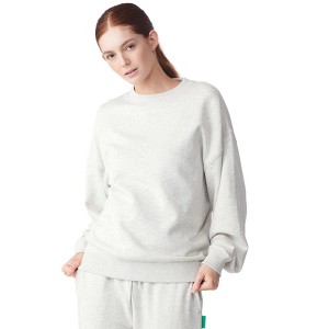 Future Planet Oversized Saturn Crewneck Sweatshirt Ash Grey - 1 of 4