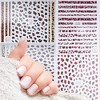 Unique Bargains Self-Adhesive Leopard Print Nail Art Stickers Pink Brown 4 Pcs - 4 of 4