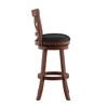 30" Fleta Dark Cherry X Back Swivel Barstool Black - Inspire Q - 3 of 4