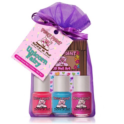 Piggy Paint Nail Polish Set - Unicorn Fairy - 3pk/0.25 Fl Oz Each + 1 Nail  Art : Target