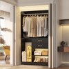 Besiost 40-In Closet Organizer with Drawers, Freestanding Closet System - 2 of 4