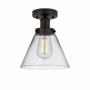 Cone - 1 Light Semi-Flush Mount In Industrial Style-9.75 Inches Tall and 7.75 Inches Wide - 1 of 1