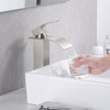 SUMERAIN Modern Waterfall Bathroom Sink Faucet Stainless Steel 304 Vessel Sink Faucet Brushed Nickel - 4 of 4