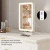 SEVOBAL Decorative Wall Mirrors Vanity Mirror Makeup Mirror Touch Screen Control Vanity Based Mirror Desk Mirror Square, White, 13"*17"*5" - 4 of 4