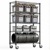 APRILSOUL Steel Storage Shelving 5-Tier Utility Shelving Unit Steel Organizer Wire Rack with Wheels for Home,Kitchen,Office,Garage, 1750 LBS Capacity - 4 of 4