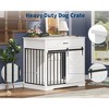 37.8" Wood Dog Crate Furniture, Chew-Resistant Indoor Dog Kennel with Sliding Barn Door, Decorative Dog House Side Table for Small/Medium Dogs - 3 of 4