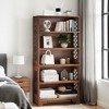 Hommoo 70.8" Tall 6-Tier Vintage Bookcase Dark Brown - 3 of 4