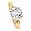 Pompeii3 8mm Moissanite & Diamond Ring 14k Gold Lab Created - 3 of 4