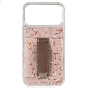 Walli Cases Blush and Bows Phone Case with Wallet and Finger Strap - 1 of 4