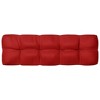 vidaXL Outdoor Pallet Cushions - 5 pcs - 100% Polyester Red Fabric - Water Resistant and UV Resistant Pallet Sofa Cushions - 3 of 4