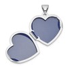 Black Bow Jewelry Sterling Silver 18mm Double Design Heart Shaped Locket - 4 of 4
