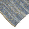 HomeRoots 8' X 10' Tan And Blue Jute Geometric Flatweave Handmade Area Rug - 4 of 4