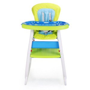 Yinvani Blue Convertible Baby Table and Chair Set with Feeding Tray and 5-Point Safety Buckle - 1 of 4