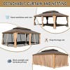14x22FT Outdoor Gazebo Aluminum with Frame, Galvanized Steel Roof, Netting and Curtains for Shade-Maison Boucle - 2 of 4