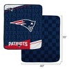 NFL New England Patriots Diagonal Ghost Checker Double Sided Ultra Cozy Blanket - 3 of 3