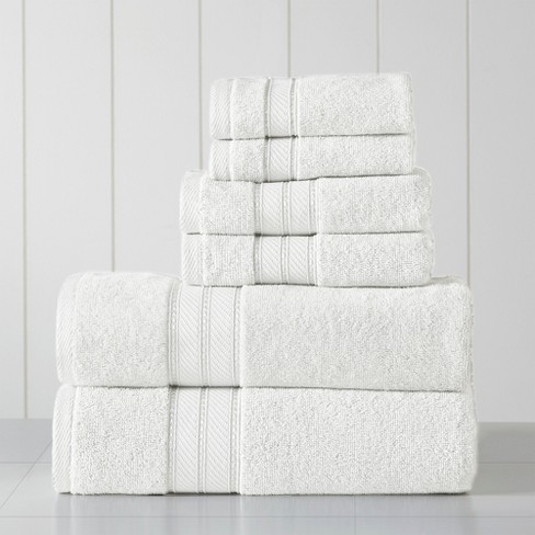 Modern Threads Spunloft 6 Piece Towel Set, White : Target